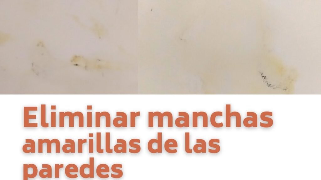 Cómo quitar las manchas amarillas de la pared