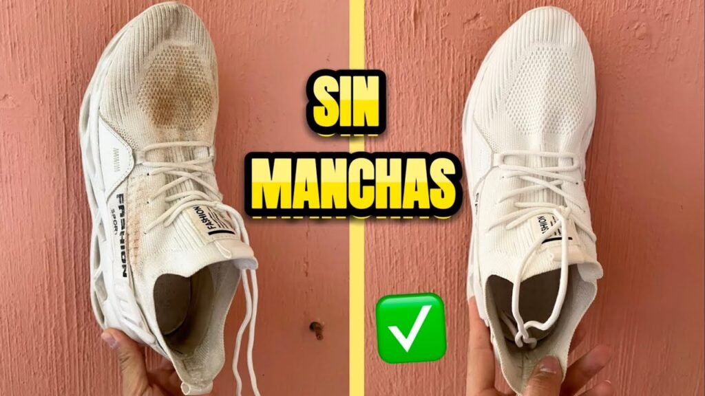 Cómo quitar las manchas amarillas en tenis blancos de tela