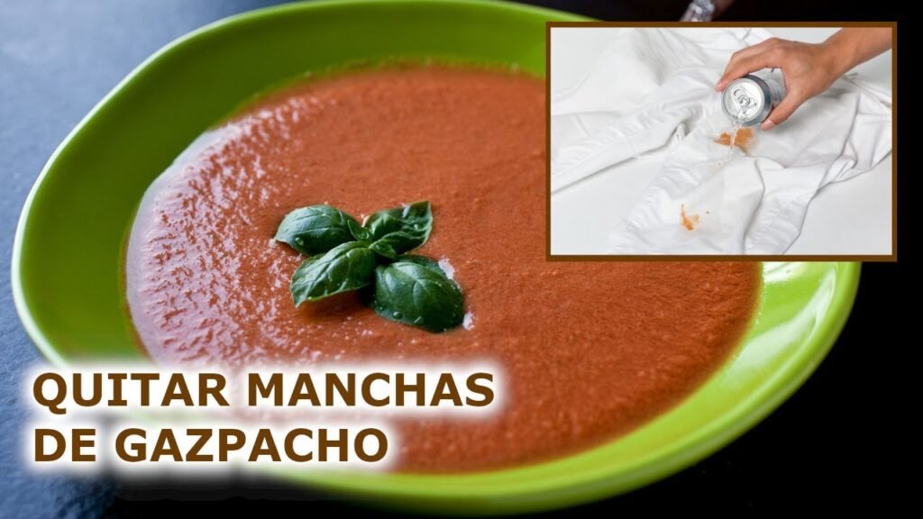 Cómo quitar las manchas de gazpacho de la ropa