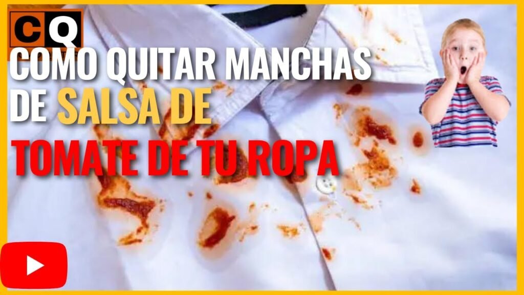 Cómo quitar las manchas de salsa en la ropa