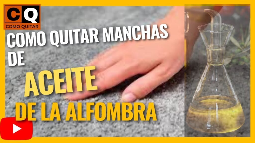 Cómo quitar mancha de aceite en alfombra